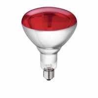 Lampe IR "Phillips" vendu par 10, 240v rouge, verre renforcé